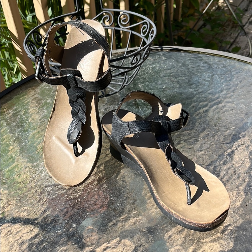 Black Braided Women's Sandals